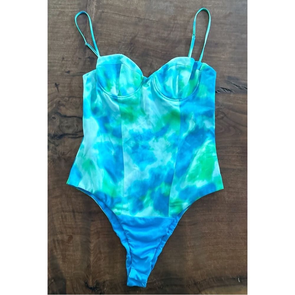 Zara (XS) Blue/Green Tie-Dye Bodysuit